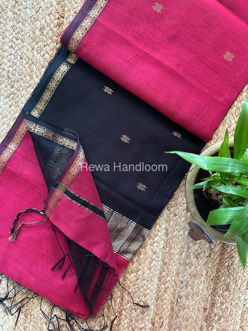  Zari Butti Maheshwari Saree