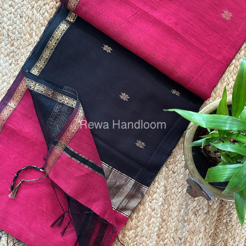  Zari Butti Maheshwari Saree