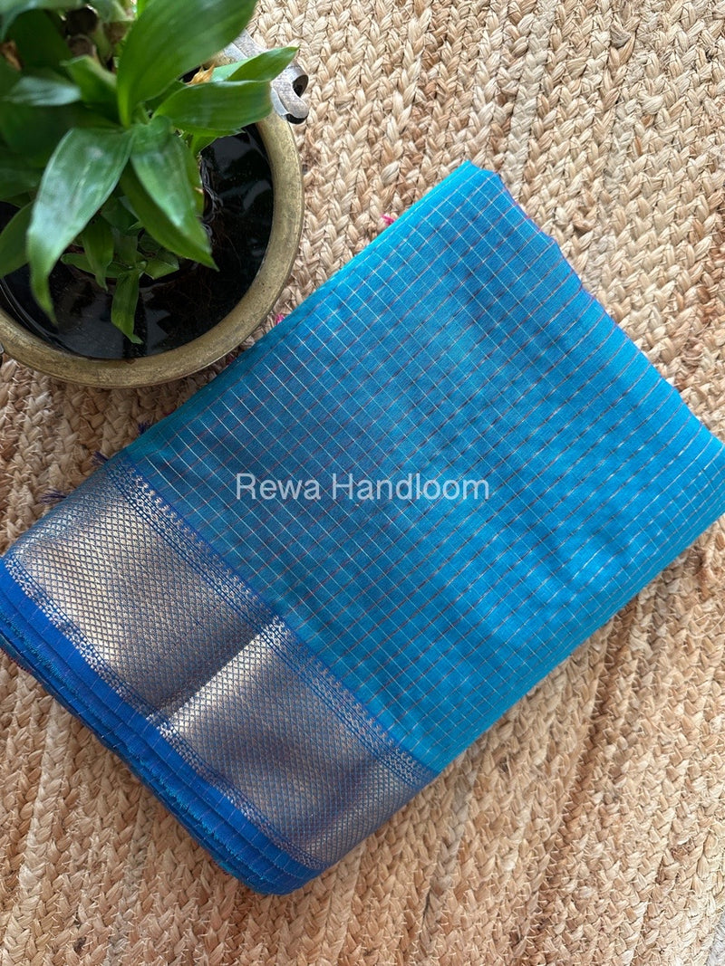 Maheshwari Morpankhi Zari Checks Saree ZCHX270