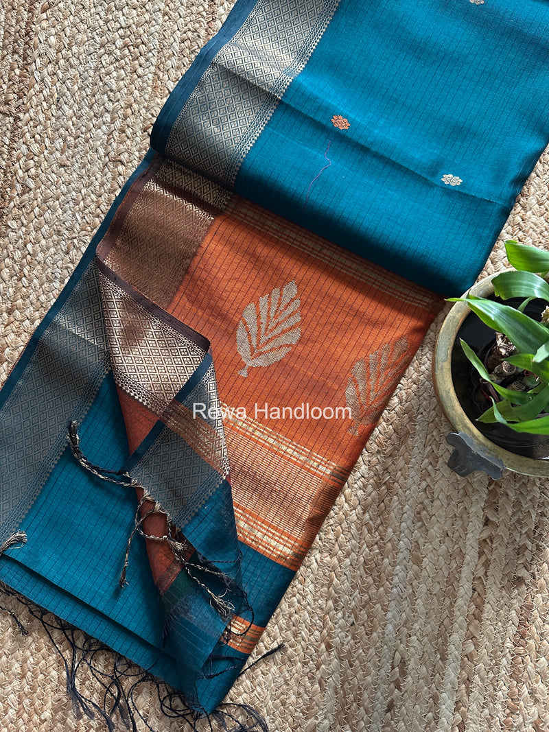  Butta Pallu Zari Border Saree Maheshwari Saree