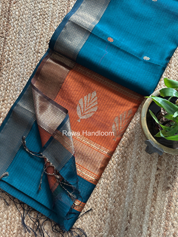  Butta Pallu Zari Border Saree Maheshwari Saree