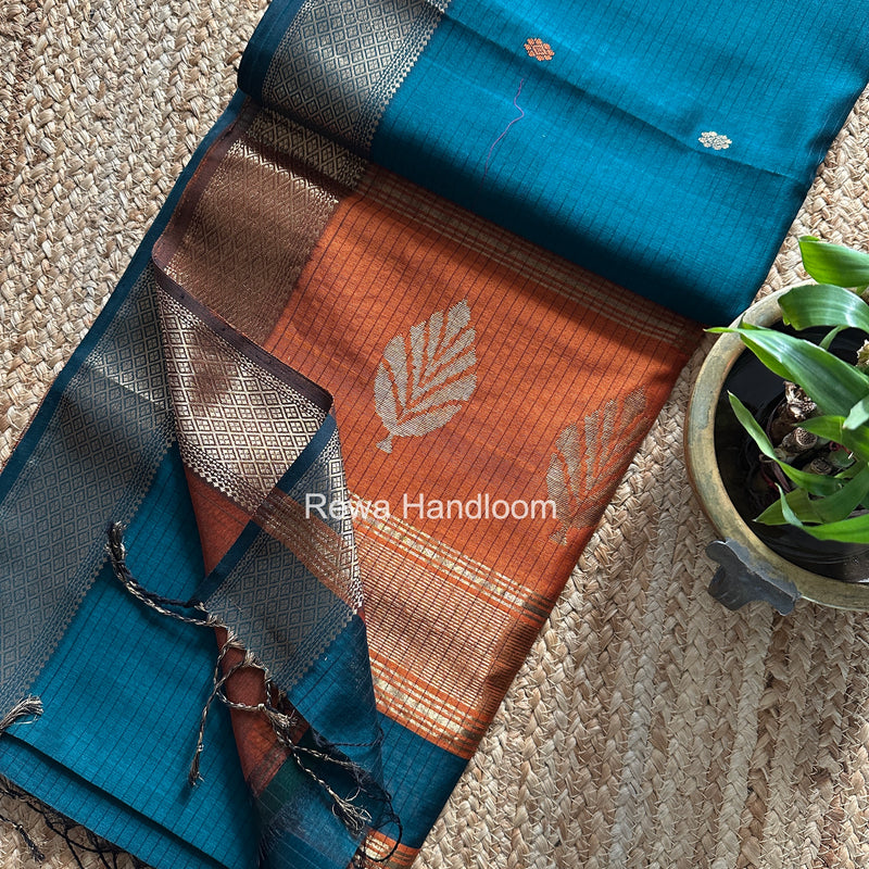  Butta Pallu Zari Border Saree Maheshwari Saree