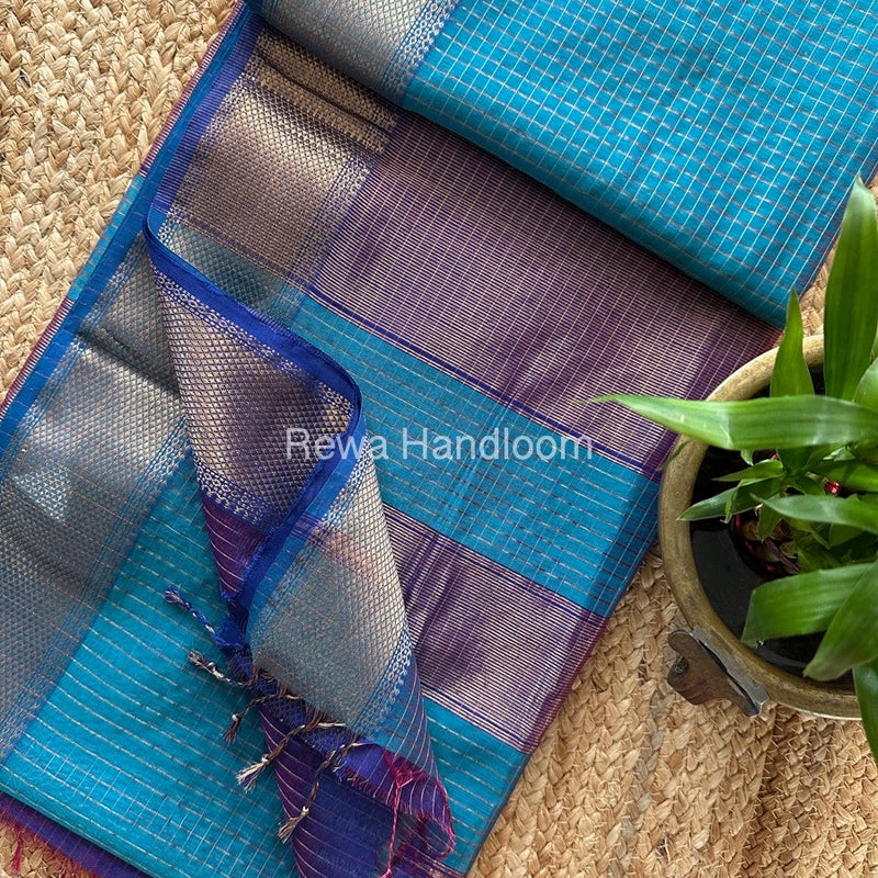 Maheshwari Zari Checks Saree