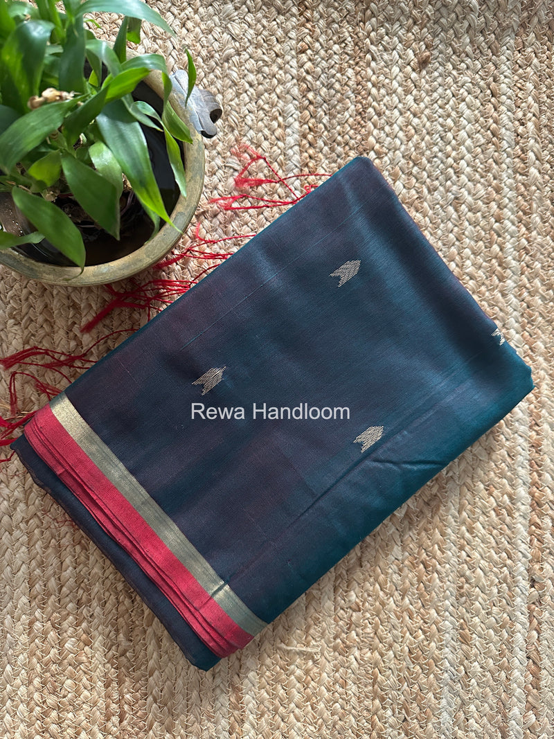 Bottle Green V Butti Maheshwari Saree VBS067