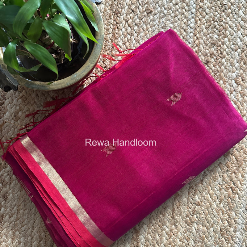 Dark Magenta V Butti Maheshwari Saree VBS064