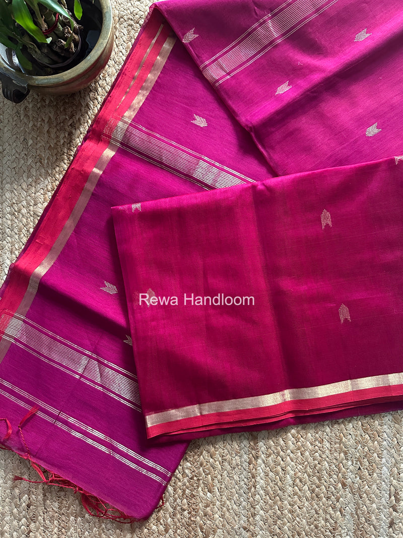 Dark Magenta V Butti Maheshwari Saree VBS064