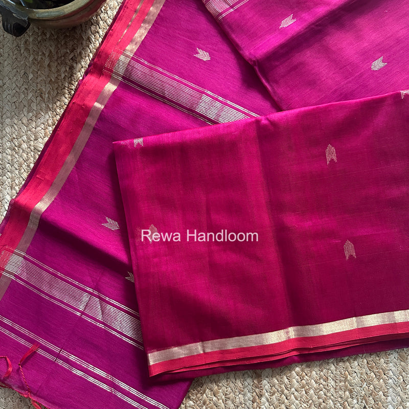 Dark Magenta V Butti Maheshwari Saree VBS064