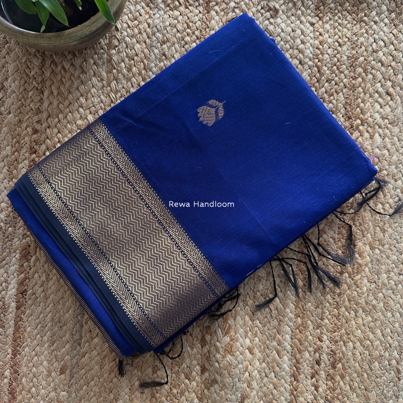 Maheshwari Blue Lotus Butta Saree LLBS018
