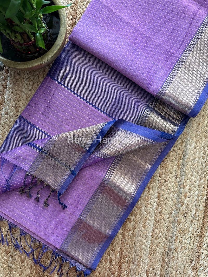 Maheshwari Zari Checks Saree