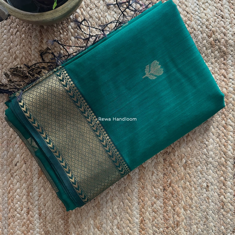 Maheshwari Green Lotus Butta Saree LLBS015