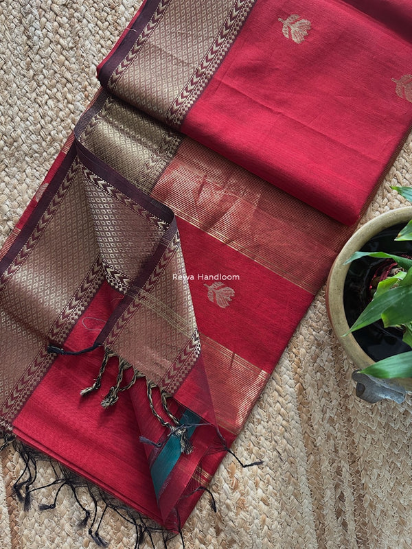 Maheshwari Lotus Butta Saree