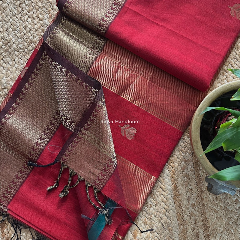 Maheshwari Lotus Butta Saree