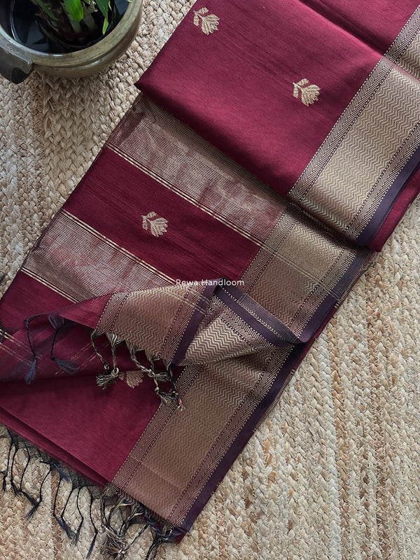Maheshwari Lotus Butta Saree