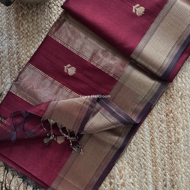 Maheshwari Lotus Butta Saree