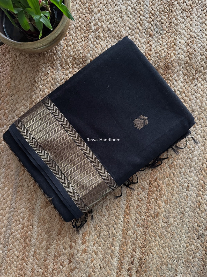 Maheshwari Black Lotus Butta Saree LLBS027