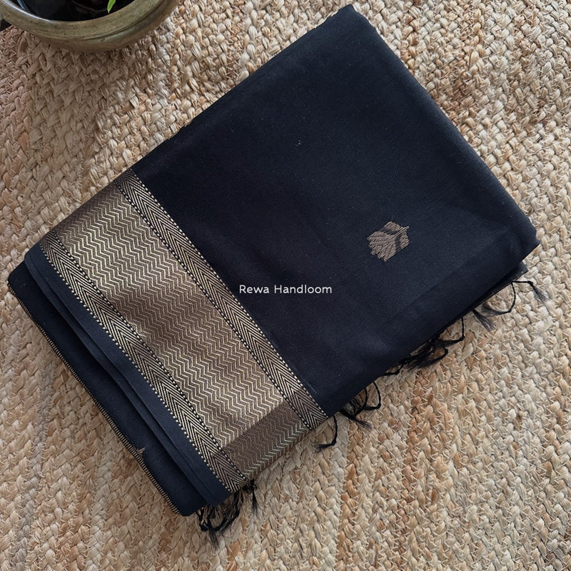 Maheshwari Black Lotus Butta Saree LLBS027