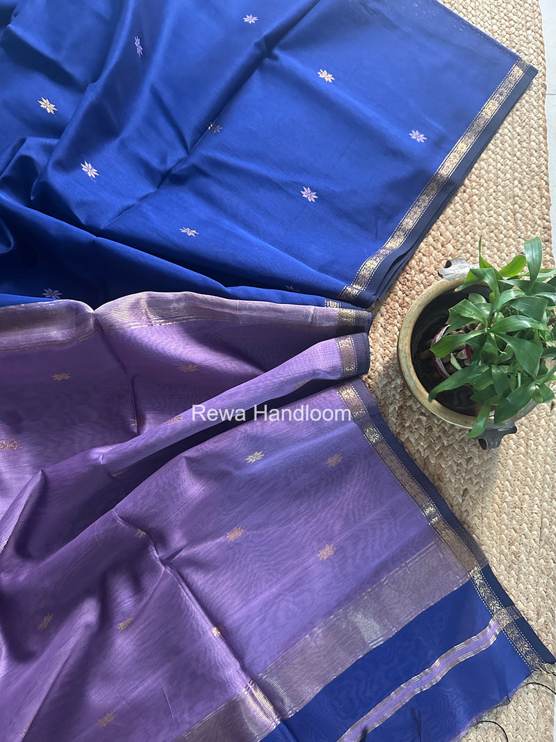 Blue Star Butti Maheshwari Saree SSB022