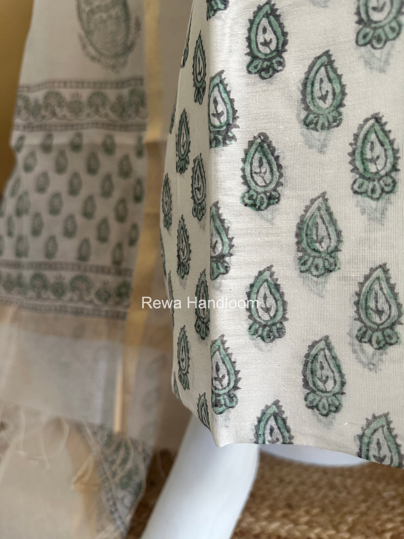 Maheshwari Top-Dupatta