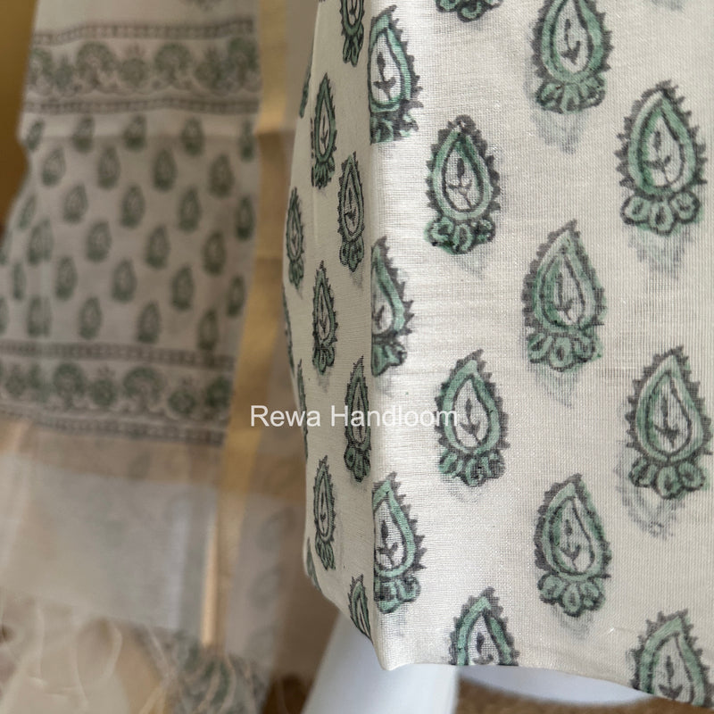Maheshwari Top-Dupatta