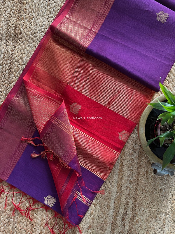 Maheshwari Lotus Butta Saree 