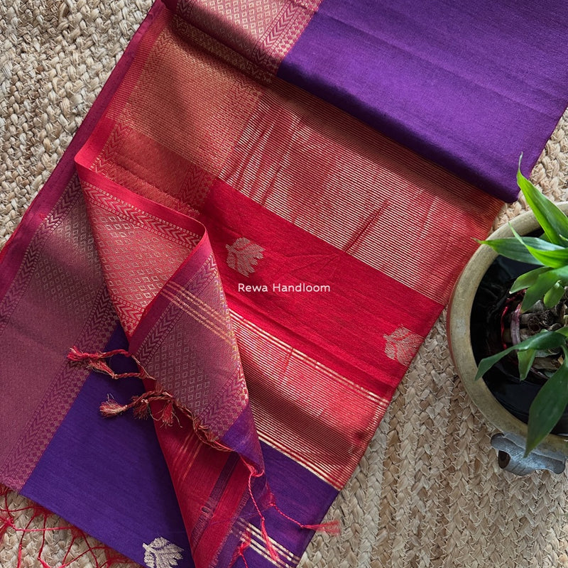 Maheshwari Lotus Butta Saree 