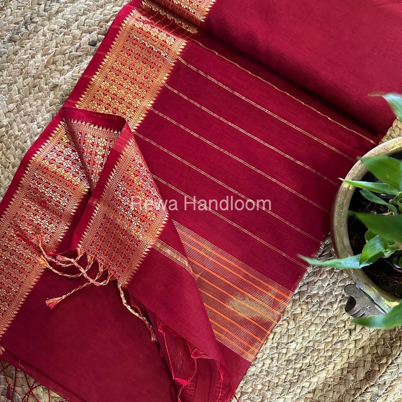Maheshwari Zari Border Saree