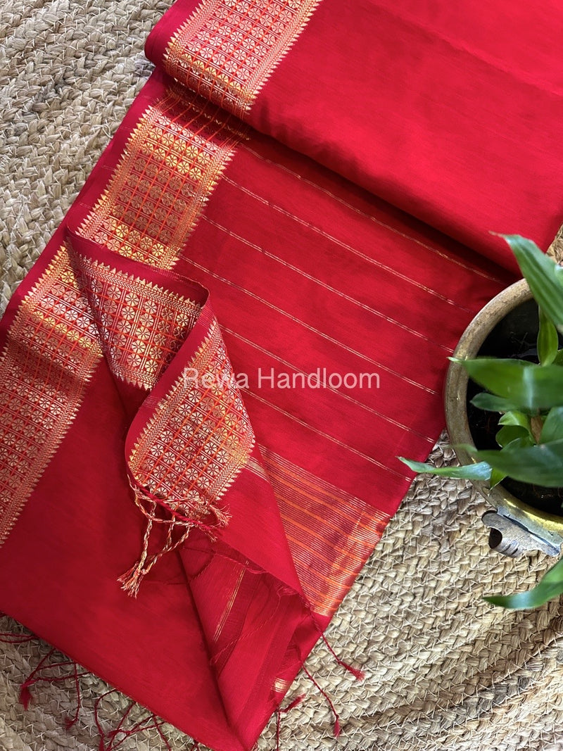 Maheshwari Zari Border Saree