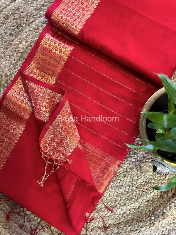 Maheshwari Zari Border Saree