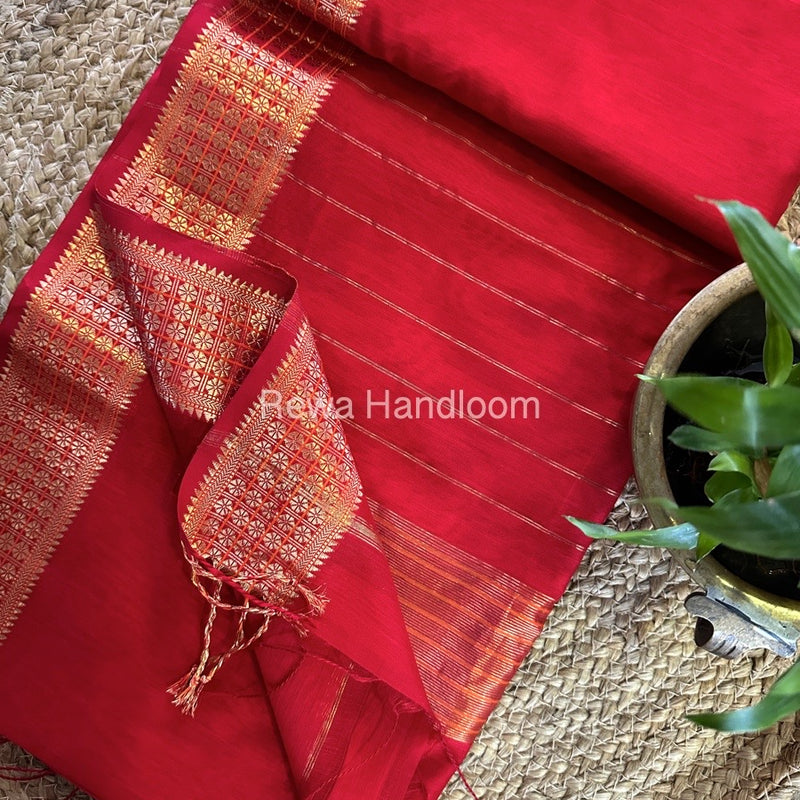 Maheshwari Zari Border Saree