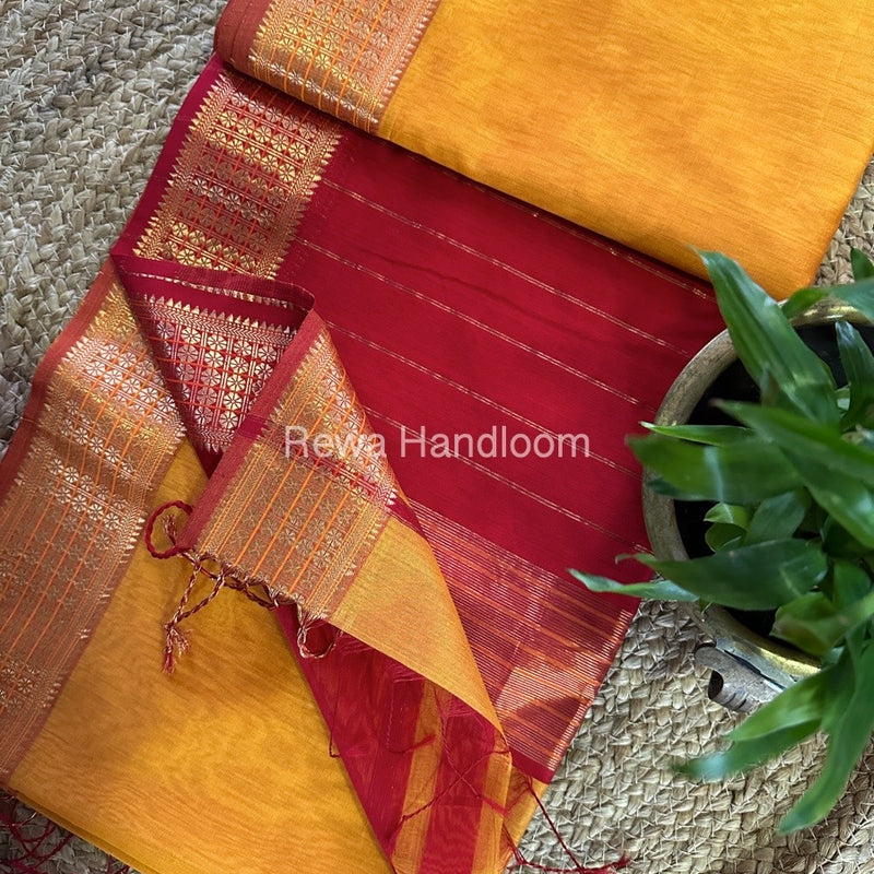 Maheshwari  Zari Border Saree