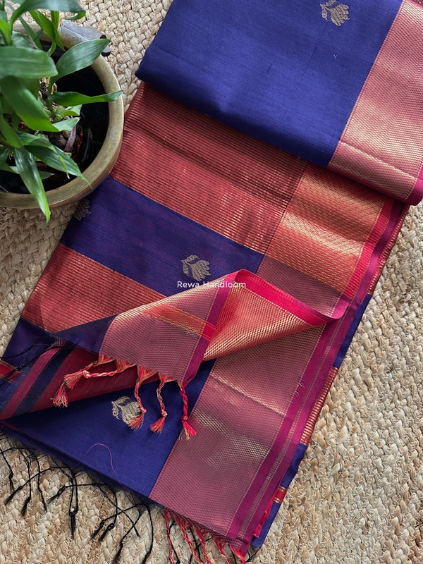 Maheshwari Lotus Butta Saree