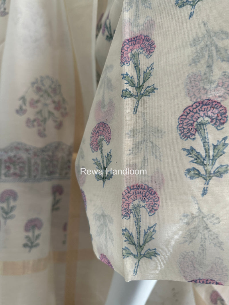Maheshwari Top-Dupatta