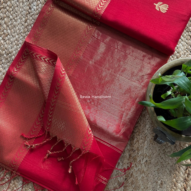 Maheshwari Lotus Butta Saree
