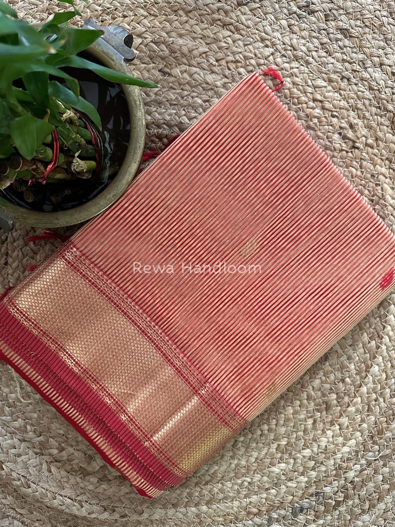 Maheshwari Light Yellow Butta Pallu Silk Saree MSS02