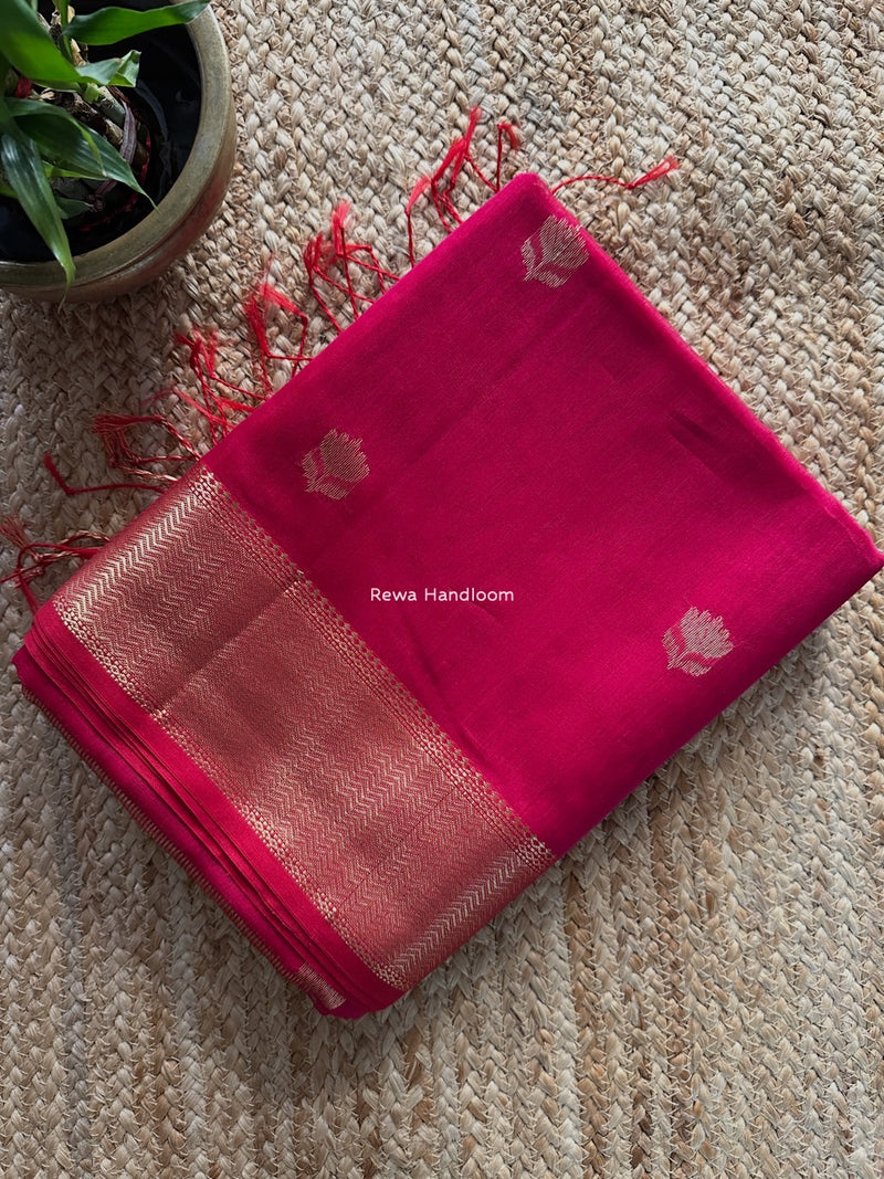 Maheshwari Rani Pink Lotus Butta Saree LLBS025