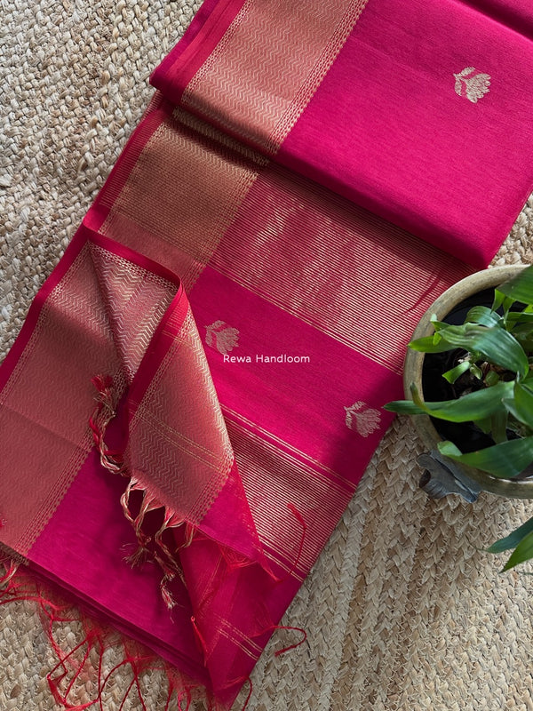 Maheshwari Lotus Butta Saree
