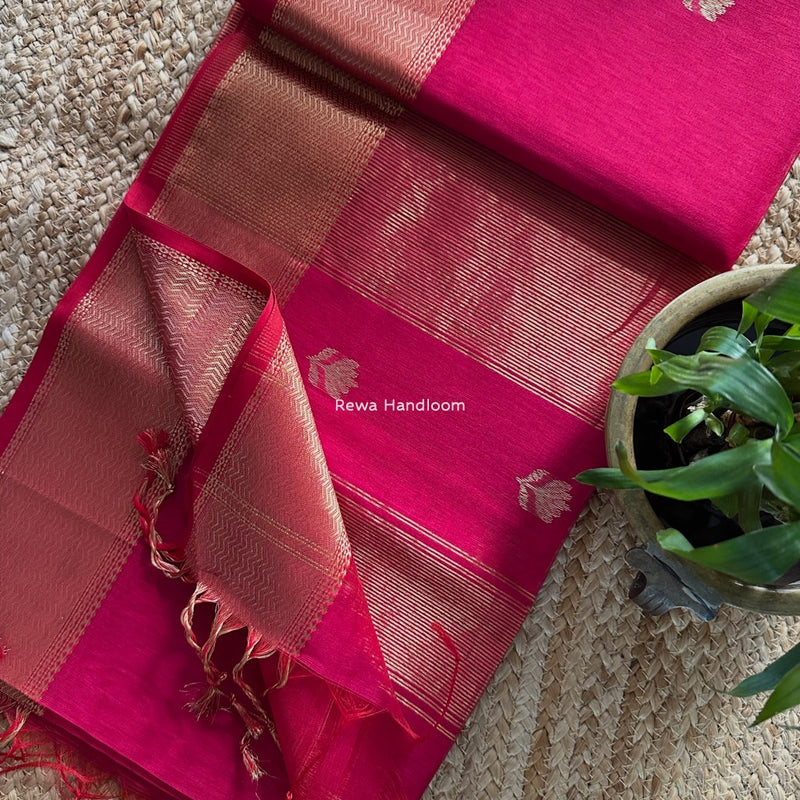 Maheshwari Lotus Butta Saree