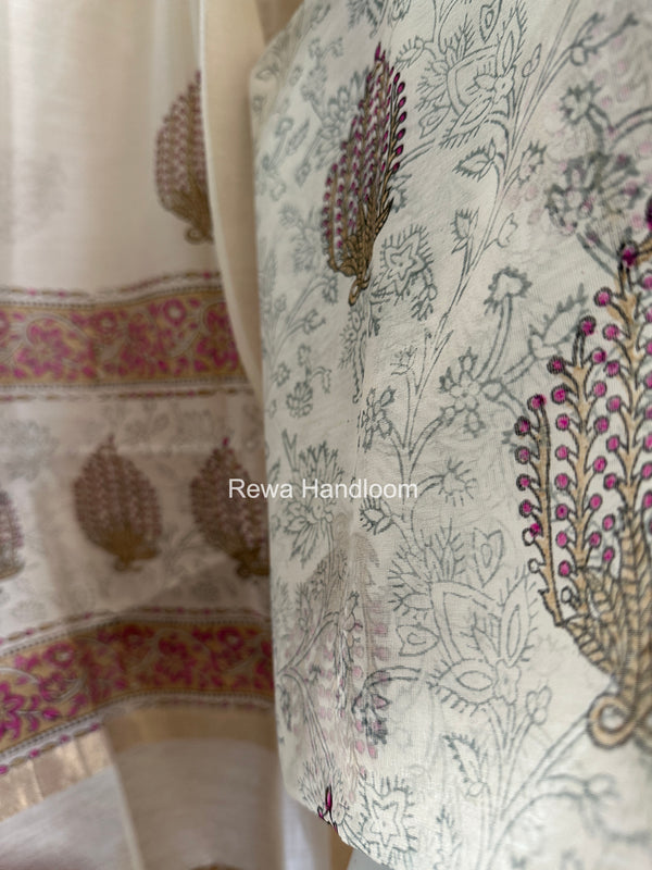 Maheshwari Top-Dupatta