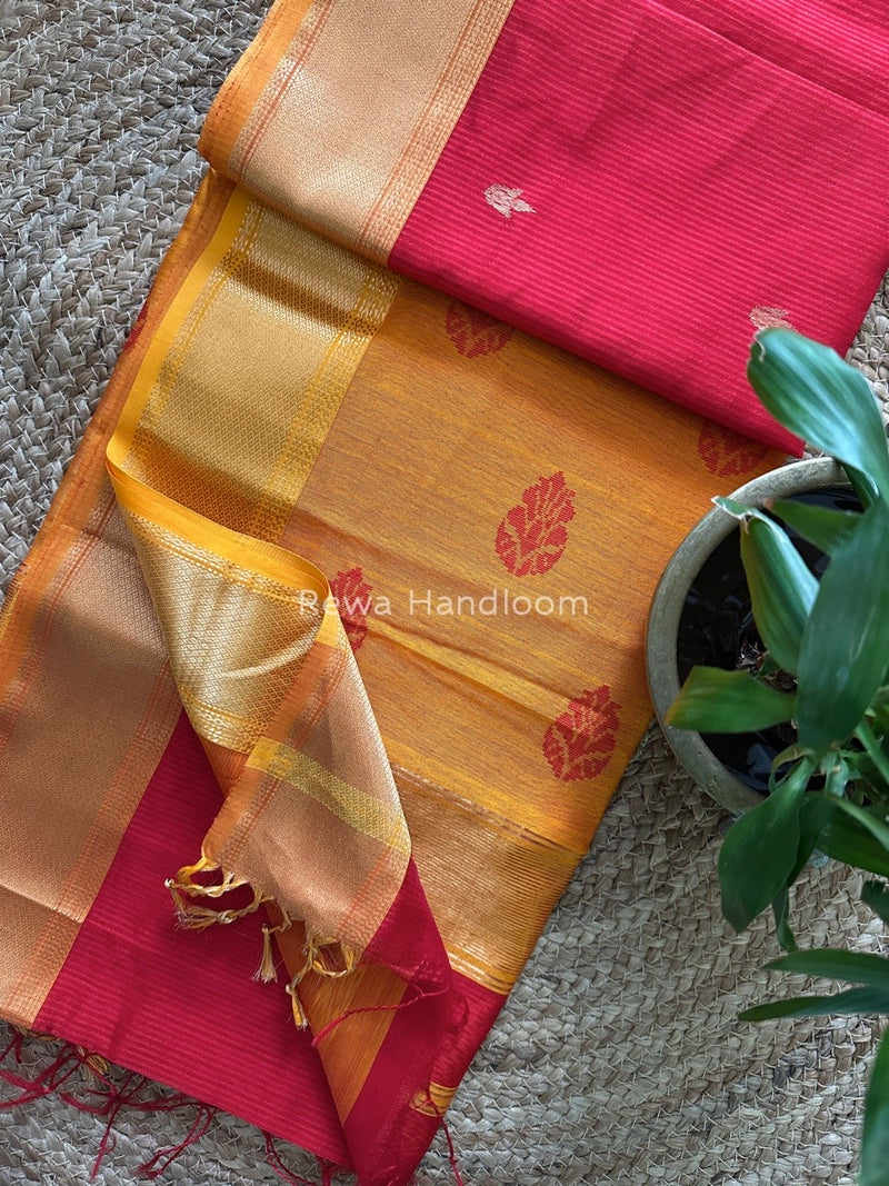 Maheshwari Butta Pallu Silk Saree