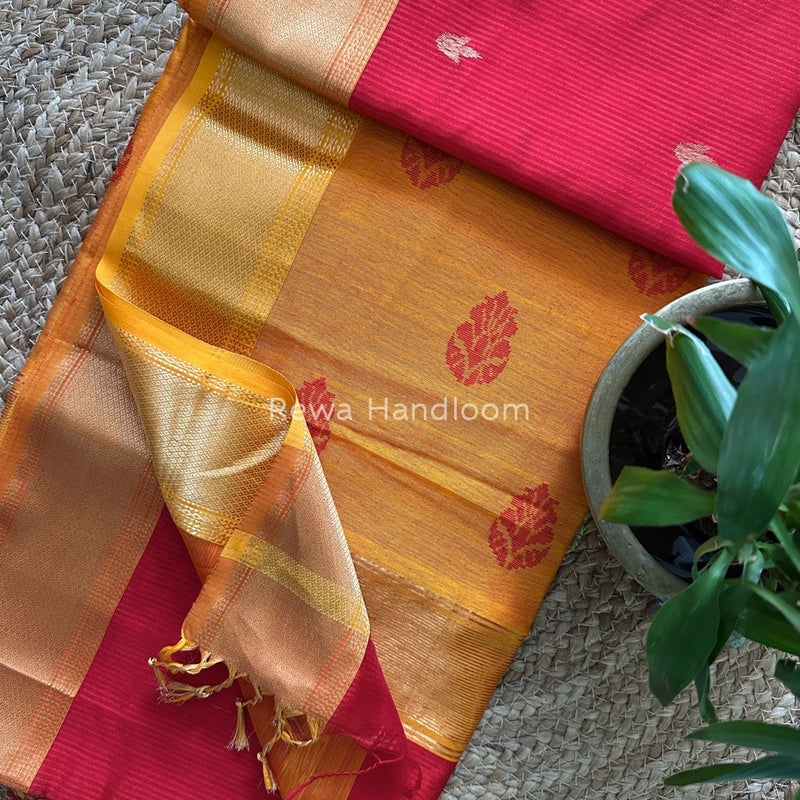 Maheshwari Butta Pallu Silk Saree