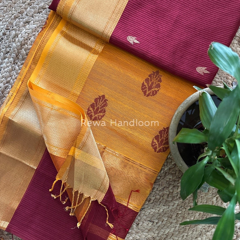 Maheshwari Butta Pallu Silk Saree