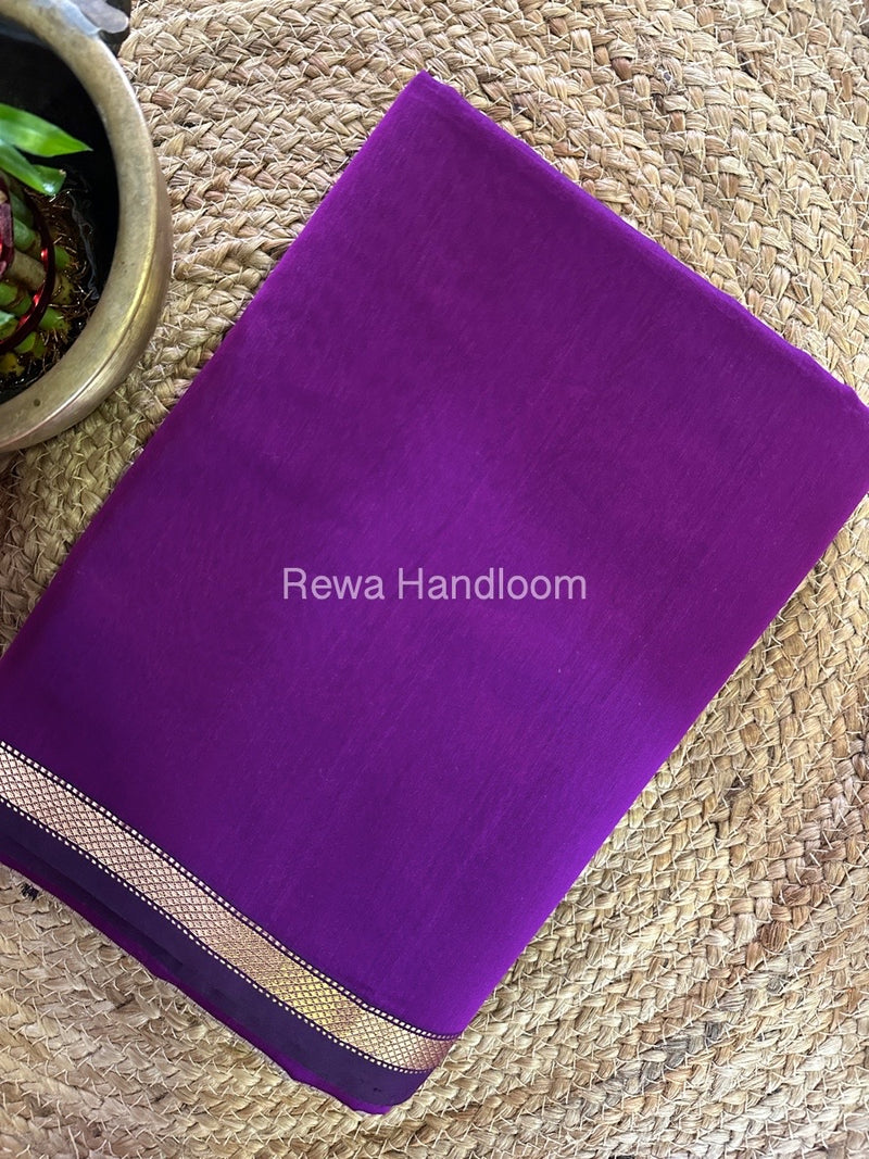 Maheshwari Purple Gichha Pallu Saree GP064