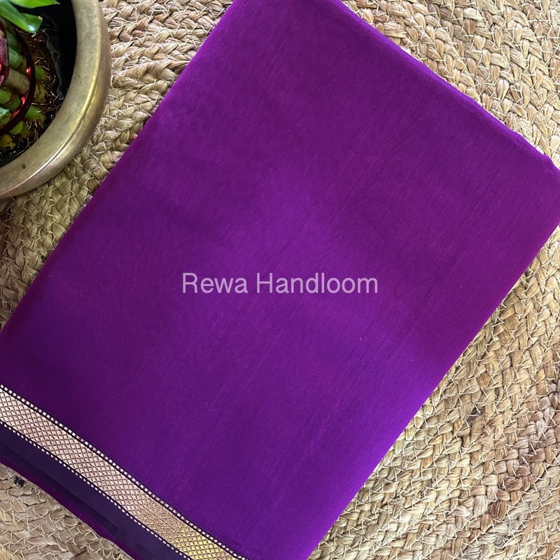 Maheshwari Purple Gichha Pallu Saree GP064