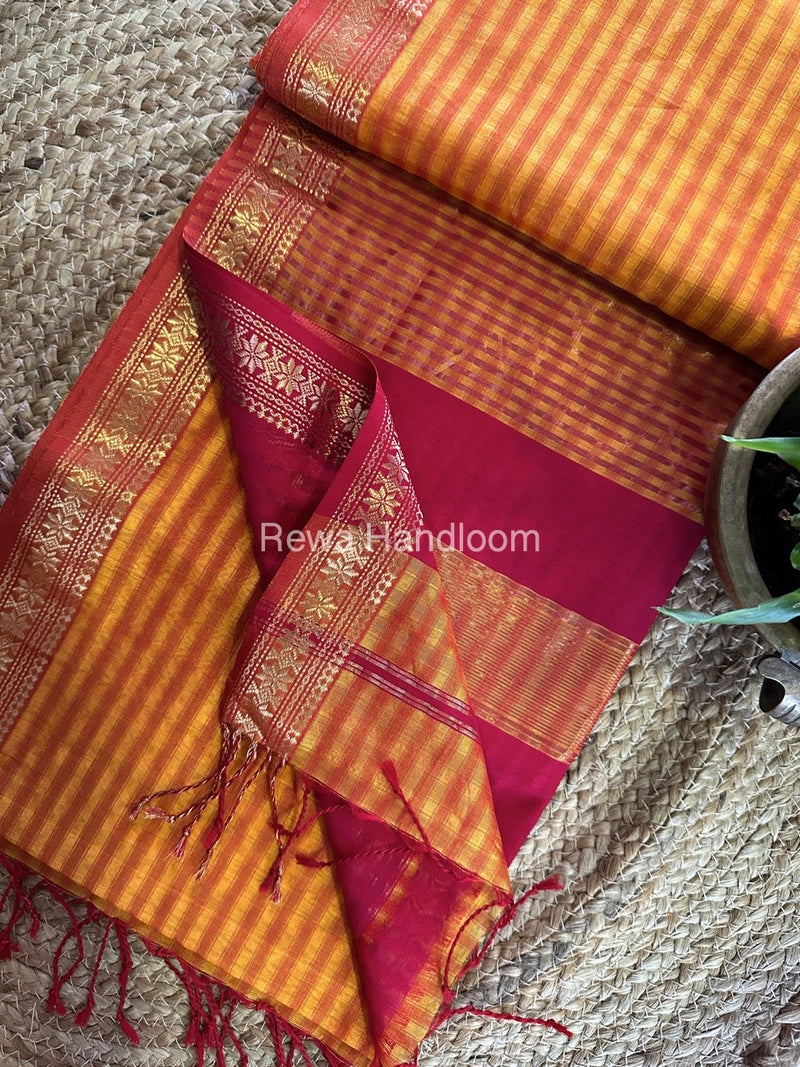 Maheshwari Garbha Reshami Silk Saree