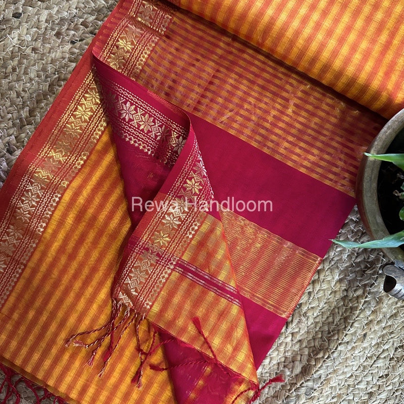Maheshwari Garbha Reshami Silk Saree