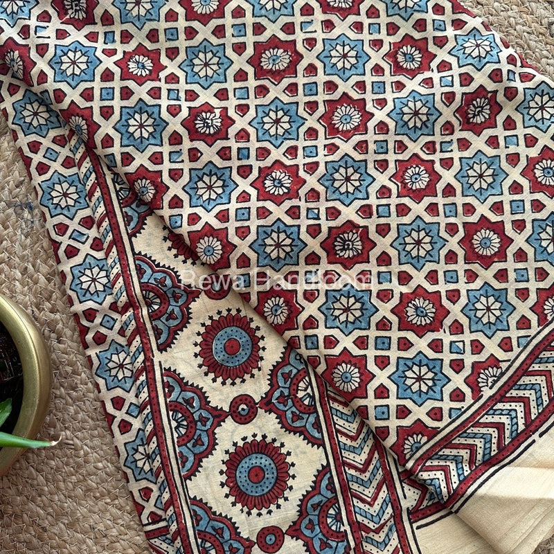  Ajark Print Cotton Saree