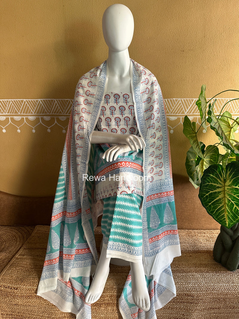 Indigo Bagh Print Suit