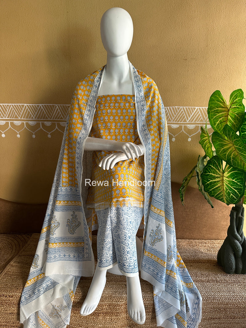 Indigo Bagh Print Suit