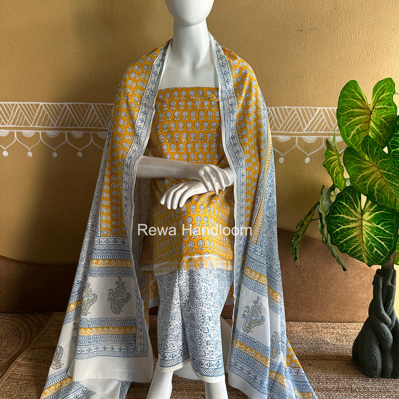 Indigo Bagh Print Suit