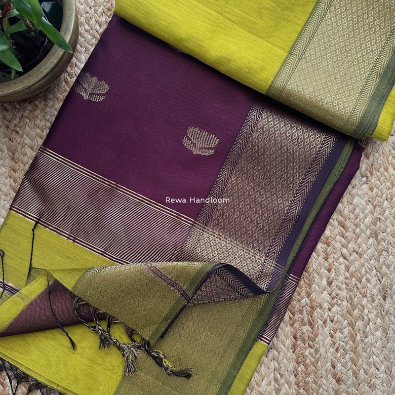Maheshwari Lotus Butta Saree 